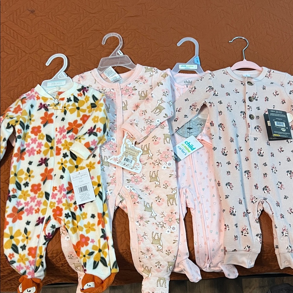Charming Floral and Animal Print Footies
